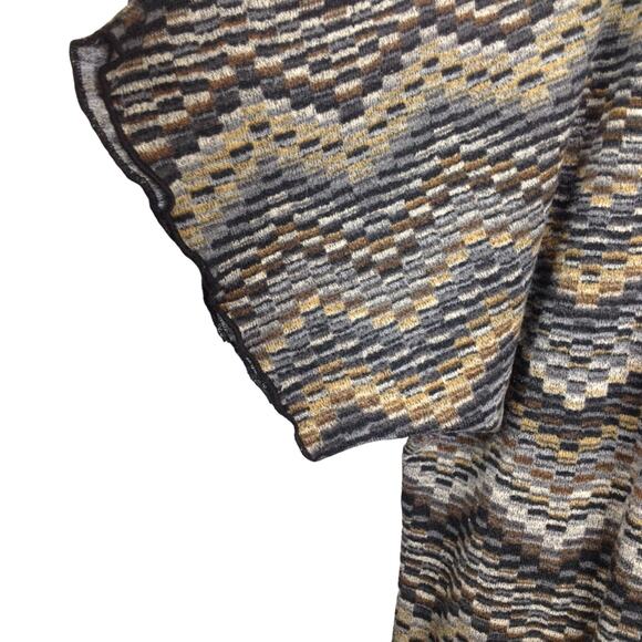 AB Studio Chevron Short Sleeve Pullover Top Blouse Size M - Picture 7 of 9